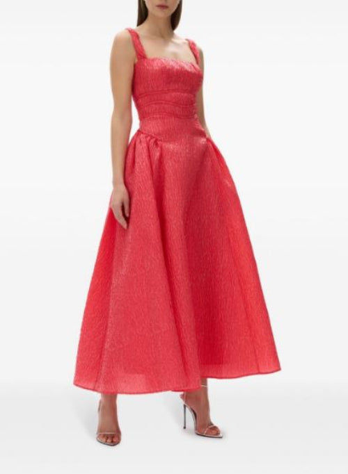Rachel Gilbert Sophy Strap Dress in Watermelon Front View