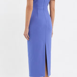 Rebecca Vallance Violetta Midi Dress in Periwinkle Blue