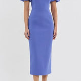 Rebecca Vallance Violetta Midi Dress in Periwinkle Blue