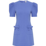 Rebecca Vallance Violetta Short Sleeve Mini Dress in Periwinkle Blue