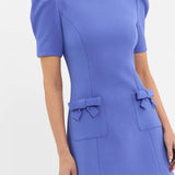 Rebecca Vallance Violetta Short Sleeve Mini Dress in Periwinkle Blue