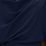 Rachel Gilbert Amaris Cape Gown in Navy Close Up
