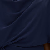 Rachel Gilbert Amaris Cape Gown in Navy Close Up