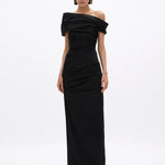 Rachel Gilbert Monique Gown Black Front View