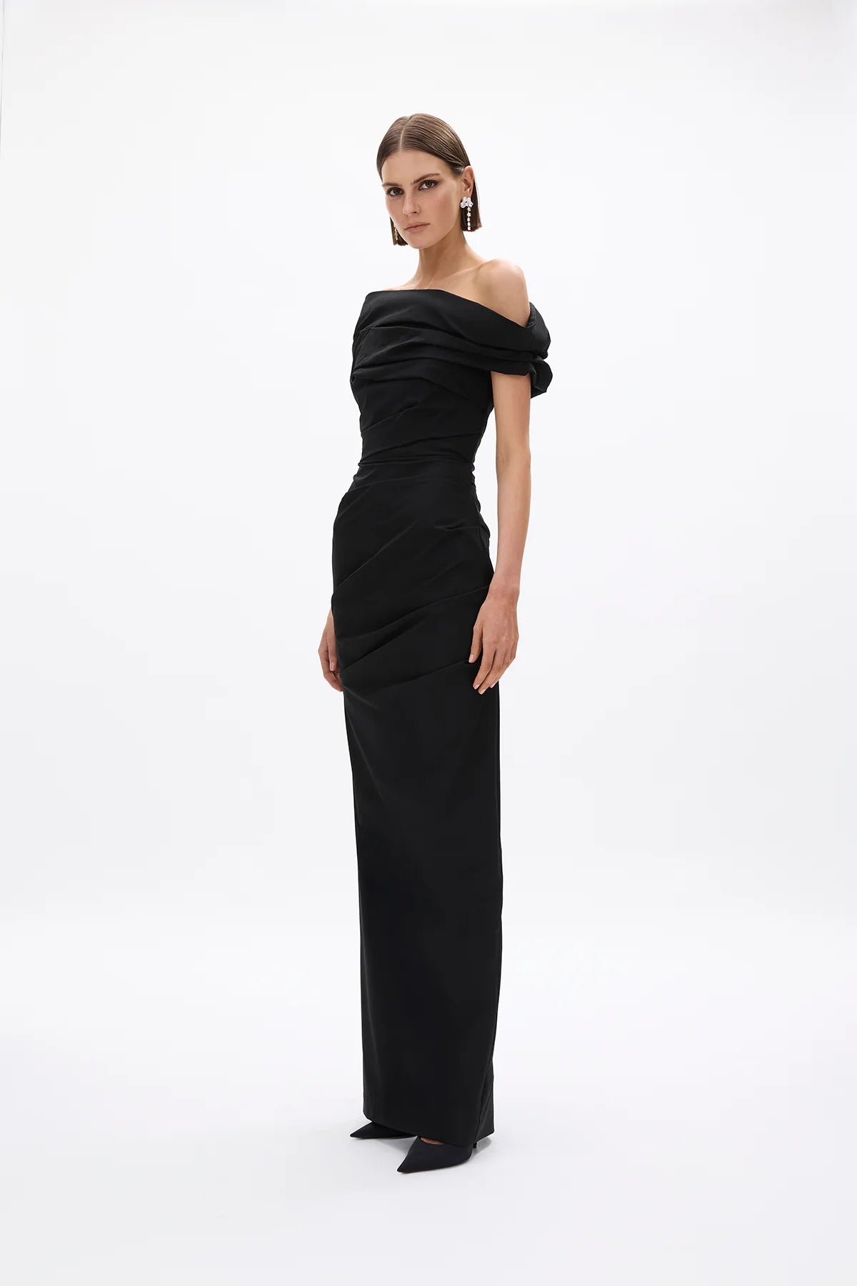 Rachel Gilbert Monique Gown Black Side View