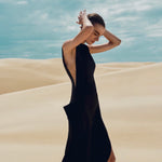 Rachel Gilbert Rick Gown in Black Side View