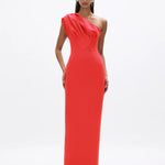 Rachel Gilbert Winnie Gown in Coral Front View