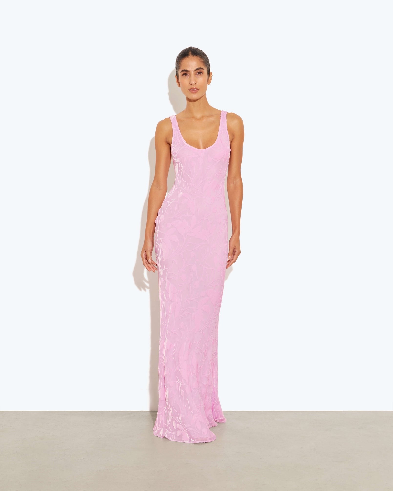 Rat and Boa Amaris Dress in Pink Front View