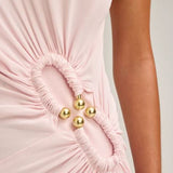 Scanlan Theodore Turban Ring Dress in Pink
