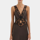 Sir Aries Cut Out Gown in Bitter Chocolate