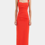 Sir Dahlia Balconette Gown in Tangerine