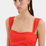 Sir Dahlia Balconette Gown in Tangerine