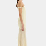 Sir Elia Off Shoulder Twist Dress in Lemon Sorbet