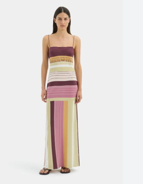 Sir Fontana Slip Dress in Elisa Stripe Front View