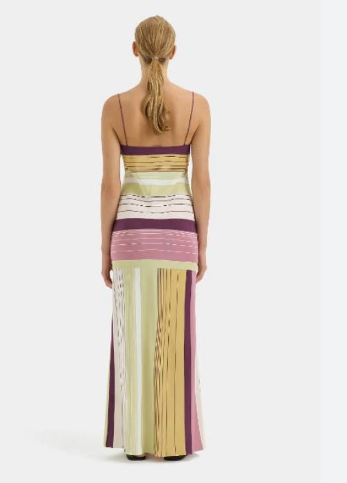 Sir Fontana Slip Dress in Elisa Stripe Back View