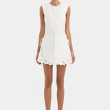 Sir Klara Ruched Mini Dress in Ivory