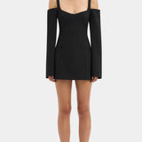 Sir Sandrine Long Sleeve Mini Dress in Black