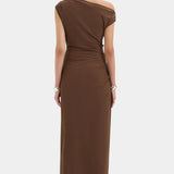 Sir Sol Off Shoulder Gown in Mocha