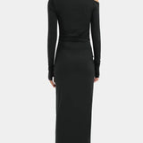 Sir Elm Long Sleeve Midi in Black